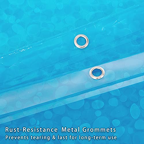 Bostofy Waterproof Shower Curtain Liner 8G EVA Thick Curtain with Heavy Duty 3 Bottom Magnets for Shower Stall, Bathtubs, 3D Pebble Pattern, 72 x 72,12 Hooks - Image 5