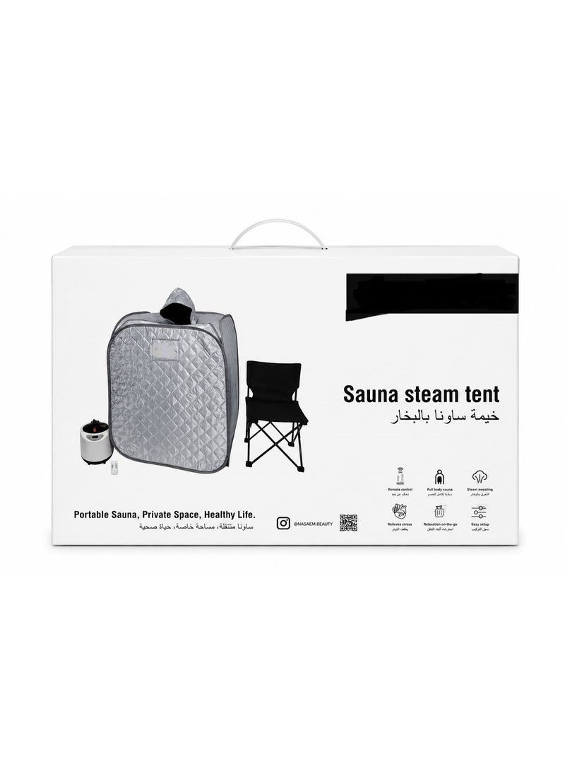 SIDRA Sauna, steam sauna, portable sauna, home sauna tent for exercise, yoga, and Pilates; hot bath with chair. - Image 1
