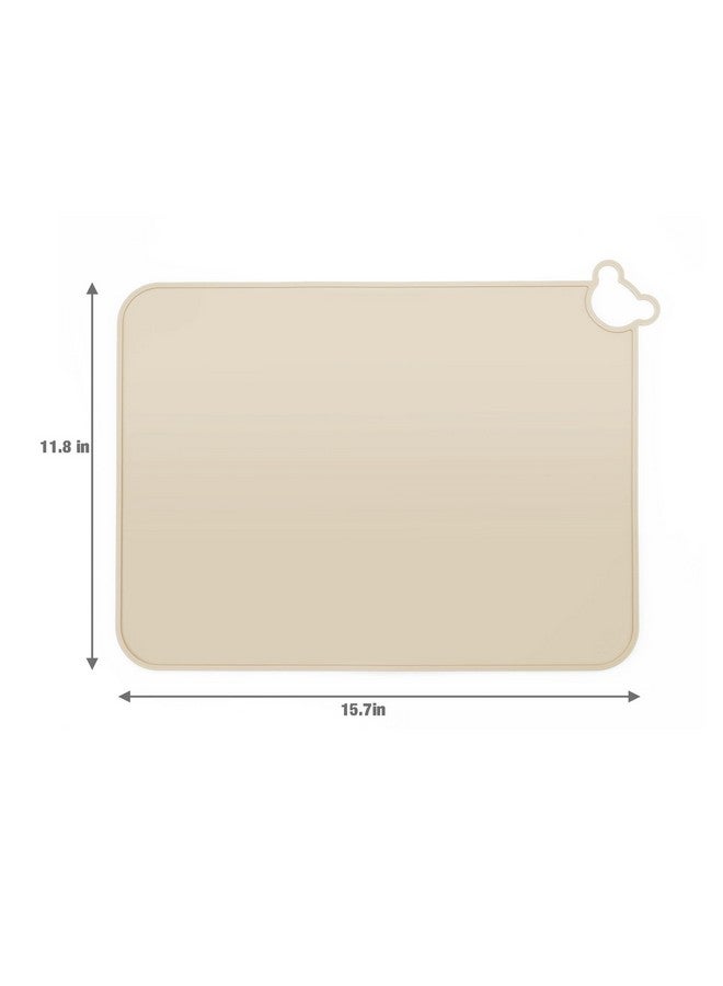 PandaEar 3 Pack Silicone Placemat for Toddlers Kids for Dining Table & Restaurants - Portable Silicone Mat for Baby Eating - Food Grade Non-Slip Baby Table Mat - Image 4