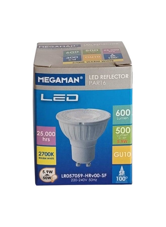 Megaman GU10 5.9W LED Bulb LR057059-HRv00-SF  Warm White (2700K) - Image 2