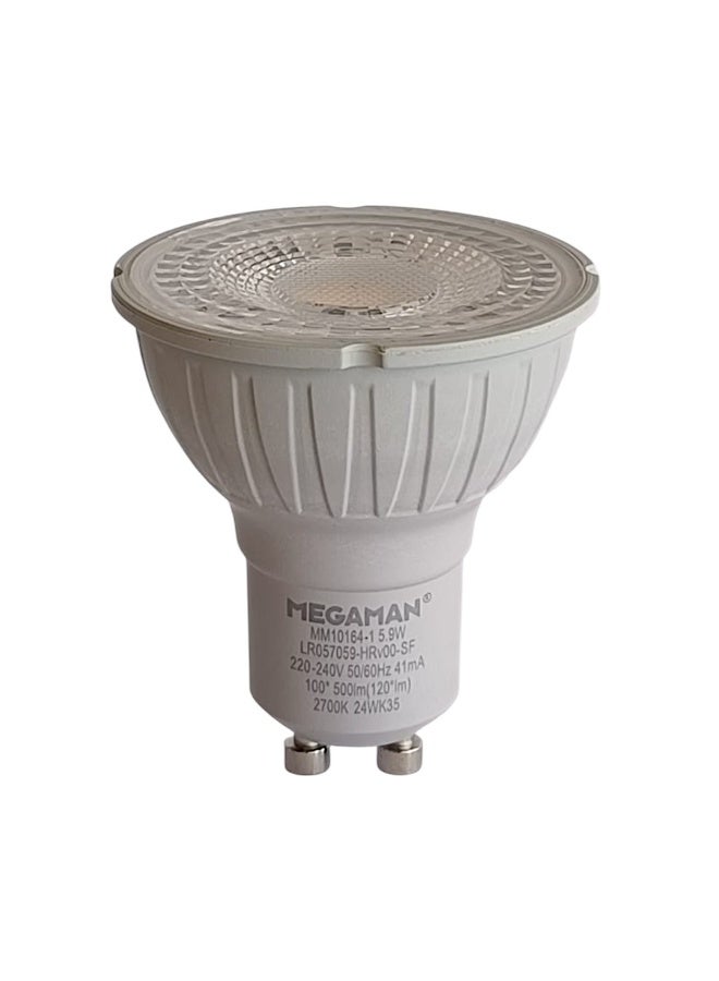 Megaman GU10 5.9W LED Bulb LR057059-HRv00-SF  Warm White (2700K) - Image 1