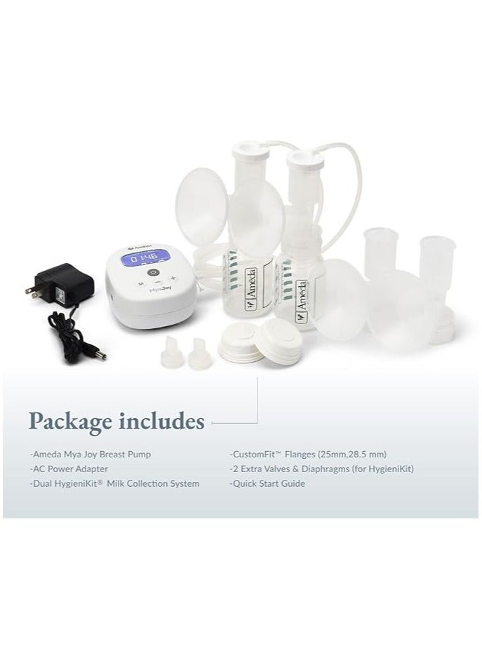 Ameda MYA Joy Double Electric Breast Pump & Accessories | Portable Breast Pump Hands Free | Lightweight Hospital Grade Breast Pump | Includes HygieniKit & Ameda Pump Parts | Hands Free Breast Pump - Image 2