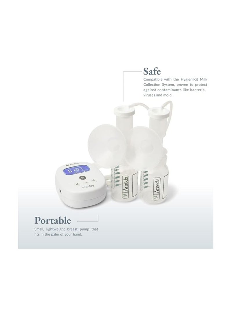 Ameda MYA Joy Double Electric Breast Pump & Accessories | Portable Breast Pump Hands Free | Lightweight Hospital Grade Breast Pump | Includes HygieniKit & Ameda Pump Parts | Hands Free Breast Pump - Image 3
