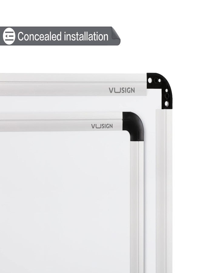 VUSIGN White Board and Cork Board Combination, 17" x 23" Dry Erase Board and Corkboard Combo for Home or Office, Wall Mounted Notice Bulletin Board with Aluminum Frame - Image 5