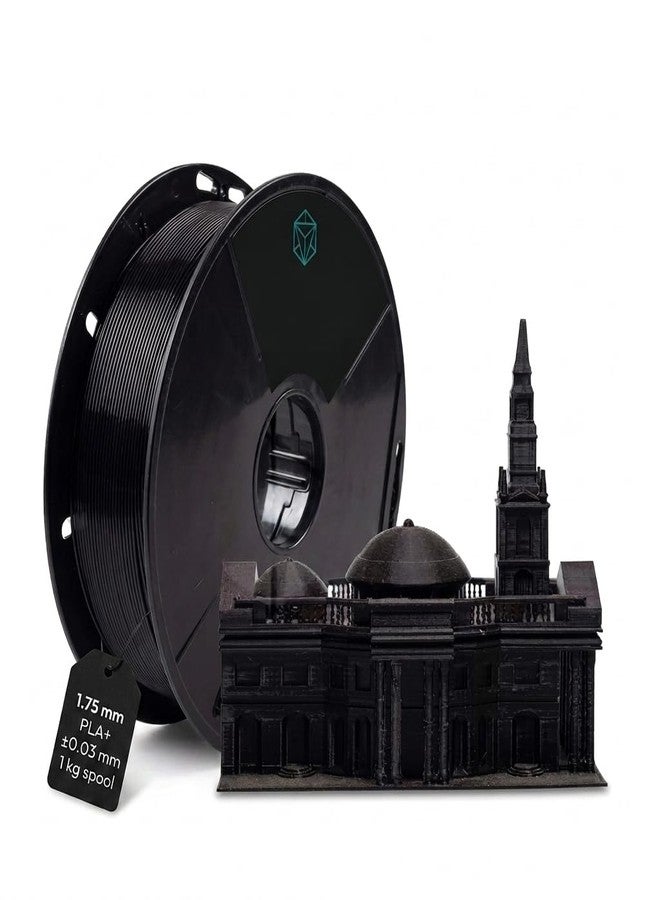TESSERACT خيوط طباعة ثلاثية الأبعاد Tesseract Premium PLA + 1.75 مم | دقة الأبعاد ± 0.03 مم | متوافقة مع معظم طابعات FDM | 1 كجم خيوط طباعة ثلاثية الأبعاد - PLA أسود (الكمية 1) - Image 1