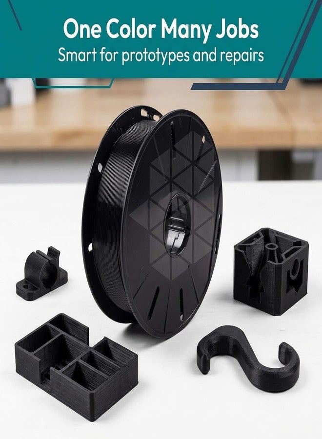 TESSERACT خيوط طباعة ثلاثية الأبعاد Tesseract Premium PLA + 1.75 مم | دقة الأبعاد ± 0.03 مم | متوافقة مع معظم طابعات FDM | 1 كجم خيوط طباعة ثلاثية الأبعاد - PLA أسود (الكمية 1) - Image 4