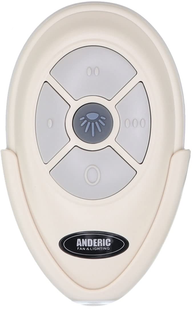 Anderic FAN35T Replacement Ceiling Fan Remote Control for Harbor Breeze Fans Almond Finish Works with FAN28R FAN30R UC7067FMRX Receivers 4 DipSwitch Compatible Not for DC or LearnOnly Fans
