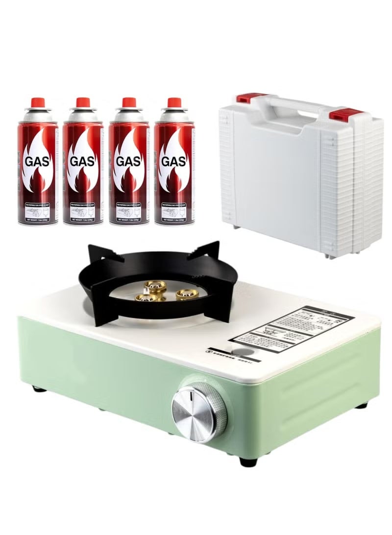GO2CAMPS Outdoor Camping Stove High Power - Output Camping Stove With Carry Case Backpacking Stove | High Powerful Burner For Outdoor Cooking | Portable Mini Camping Stove ( Random Color Available - Black,White, Green) - Image 1