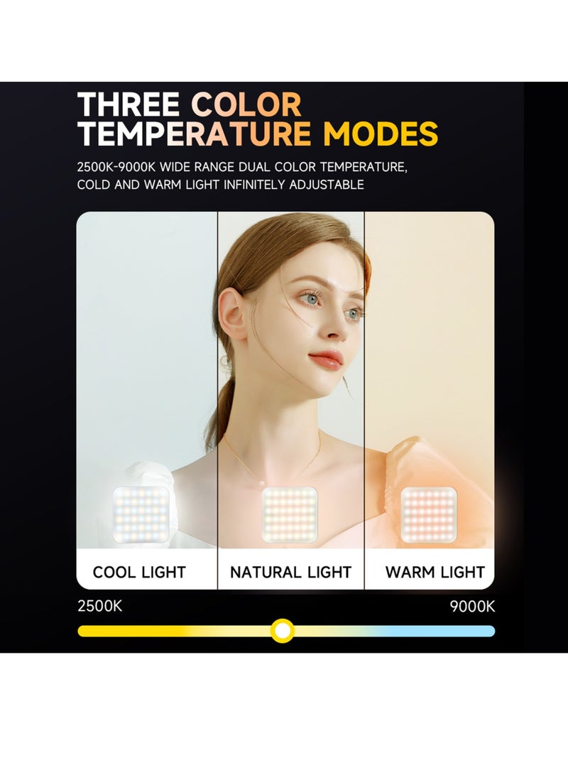 Kiboule Mini RGB Fill Light LED Video Light 2500K-9000K Dimmable 8 Scene Lighting Effects Video Conference Light for Computer Tablet Mobile Phone DSLR Camera Built-in Battery with Screen Clip & Cold Shoe Mount - Image 5