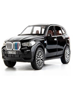 die cast 1:32 Compatible for BMW X5 SUV Model Car Toy, Zinc Alloy Pull Back Toy car with Sound and Light for Kids & Adults Gift (Black)  - Image 2