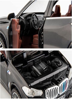 die cast 1:32 Compatible for BMW X5 SUV Model Car Toy, Zinc Alloy Pull Back Toy car with Sound and Light for Kids & Adults Gift (Black)  - Image 4