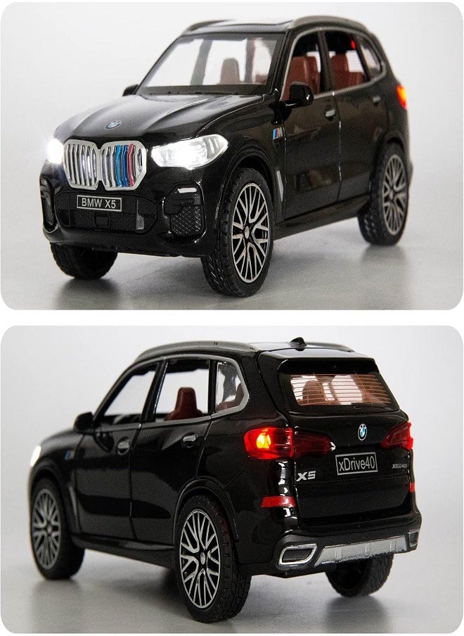 1:32 متوافقة مع سيارة BMW X5 SUV، سيارة لعبة من سبائك الزنك مع صوت وإضاءة للأطفال والكبار (أسود) - pzsku/ZB508D1DFBED6D825F503Z/45/1741444458/012297c2-1d4a-422c-9582-3aa343b07776