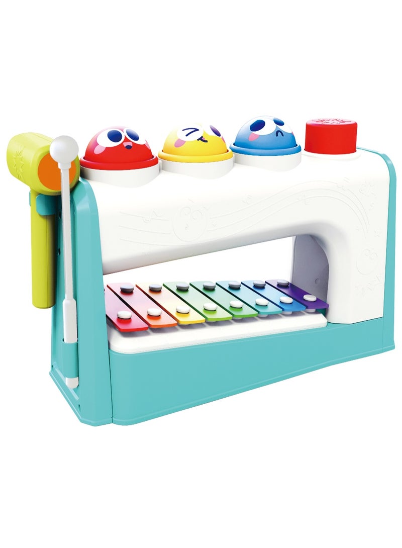 Hola Multifunctional Music Center 4in1 Montessori Toy with Pounding Game, Color Matching, Xylophone, Rolling Ball Game, Sensory Exploration, Educational Toys, Hand-Eye Coordination & Motor Skills 12M+ - Image 2