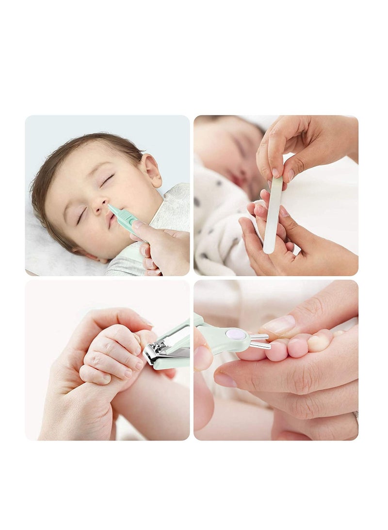 Excefore Baby Nail Clippers, 4-in-1 Safe Baby Nail Kit with Cute Case, Nail Clipper, Scissors, Tweezers, Baby Nail File Set for Newborn, Infant, Toddler and Kids-Owl Green - Image 2