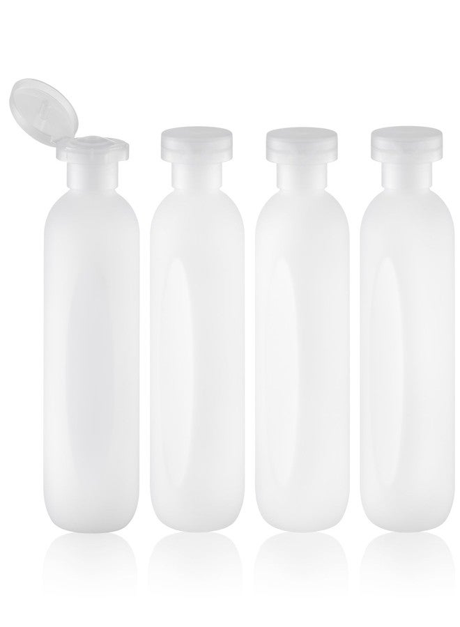 owlyee 6.7oz Travel Shampoo Bottle, Empty Plastic Squeeze Bottles with Flip Cap, 4PCS Lotion Container for Toiletries (200ml,Clear) - Image 1