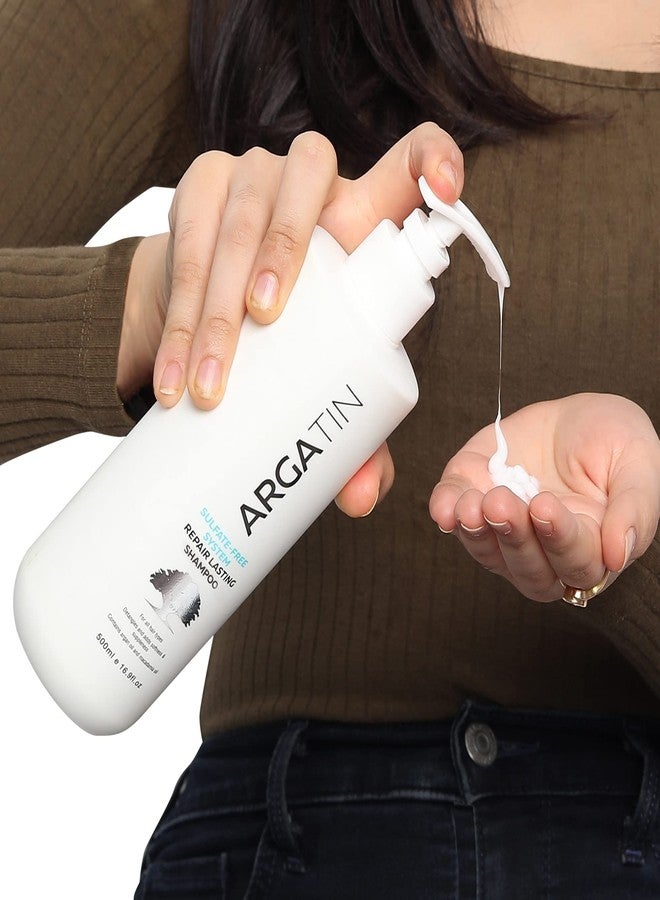 ARGATIN Keratin Repair Lasting Sulphate free Shampoo for Dry and Damaged Hair | Daily Use (Shampoo 500ml) - Image 3