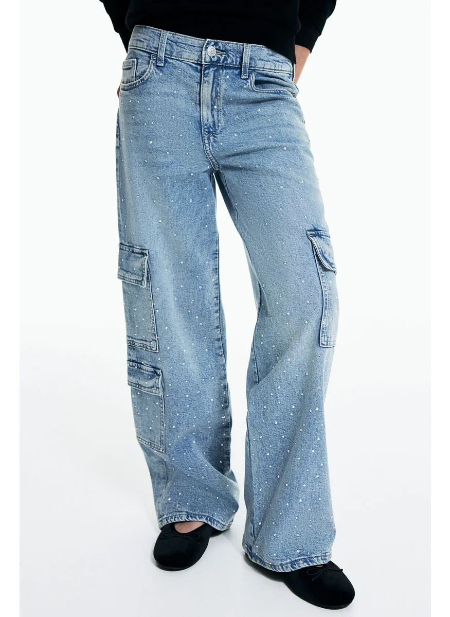 اتش اند ام Loose Fit Wide Leg Cargo Jeans