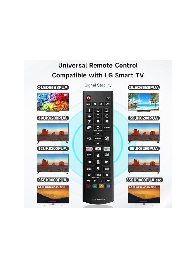 The Bros Television Remote Control AKB75095315,Compatible Remote Control for LG LCD LED QLED HD Smart TV, Universal Remote Control Replacement for All LG LED LCD 4K UHD Mart TV AKB74915305 49UK7700AUB - Image 5