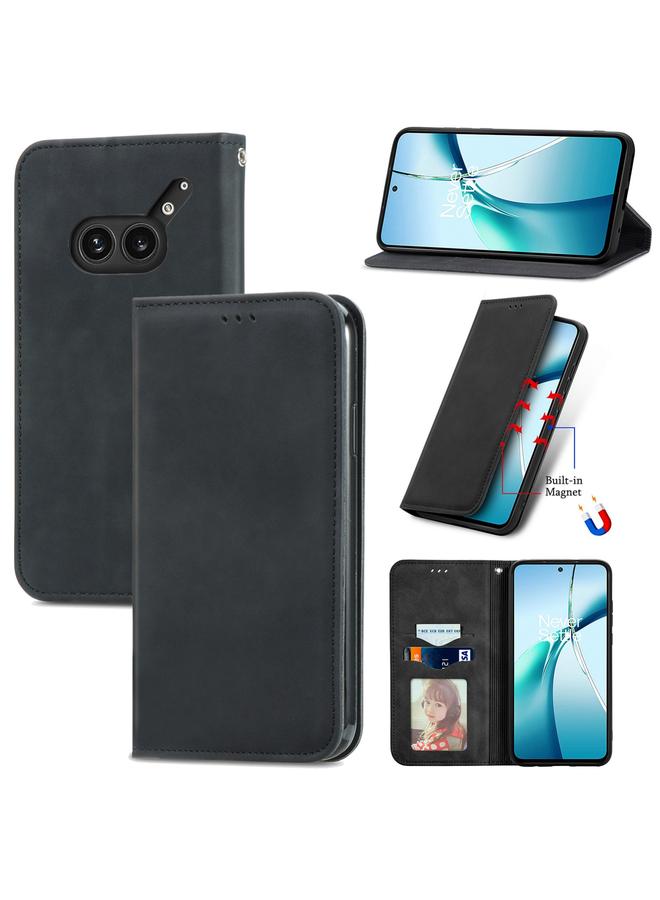 Case For Nothing Phone 2a Plus Retro Skin Feel Magnetic Flip Leather Phone Case