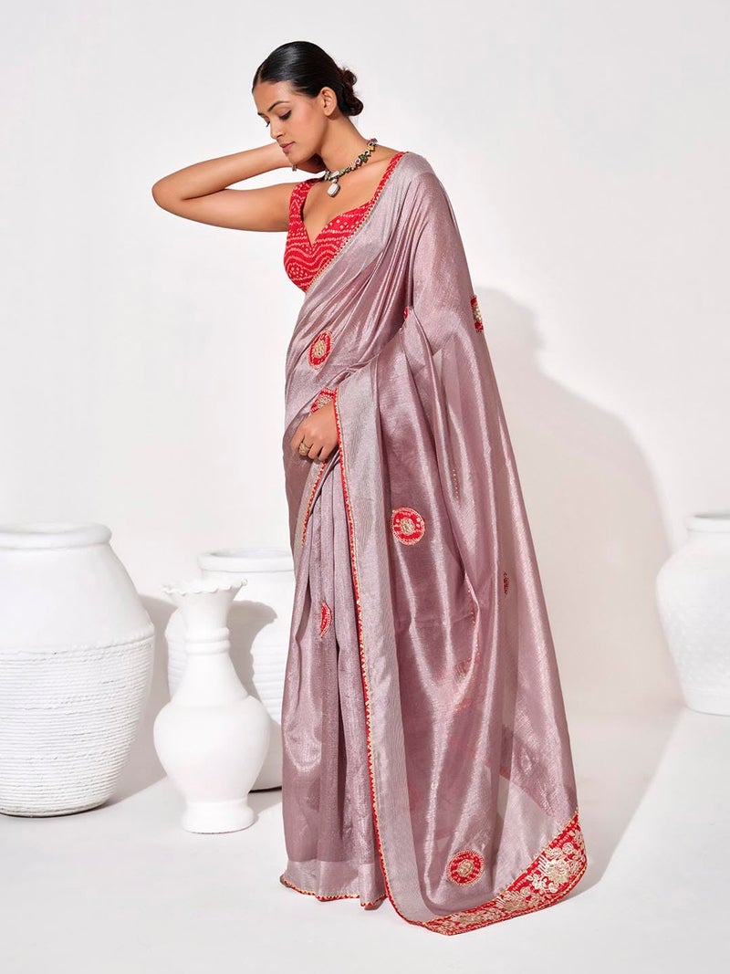 kalaanj Trendy Printed Sarees | Bandhani Print | Floral Print | Multi Colour Festive Print - Image 3