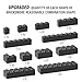 YUJHITP 300 Piece Dark Gray Bricks Bulk Assortment Pack Dark Grey Brick Accessories for Building with 12 Size Compatible with Lego Parts and PiecesColor Dark Gray - Image 4