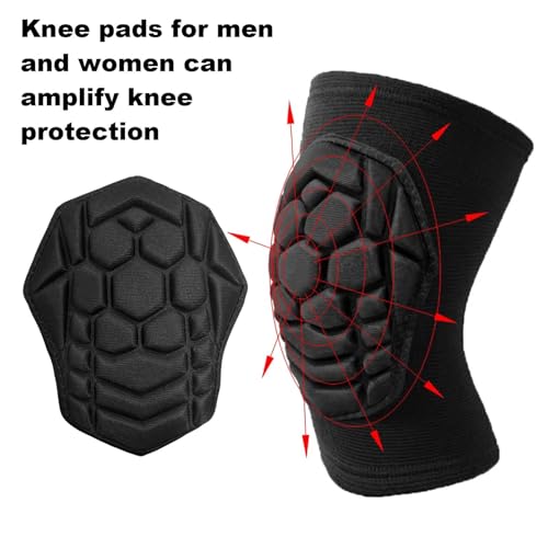 JYBTAA Men Women Knee Pads for Wrestling Volleyball Soccer, Flexible Lightweight Kneepads with Comfortable Foam Padding for Pole Dance Yoga Mountain Bike Skateboard, Youth Knee Pad for Sports & Work, Black M - Image 2