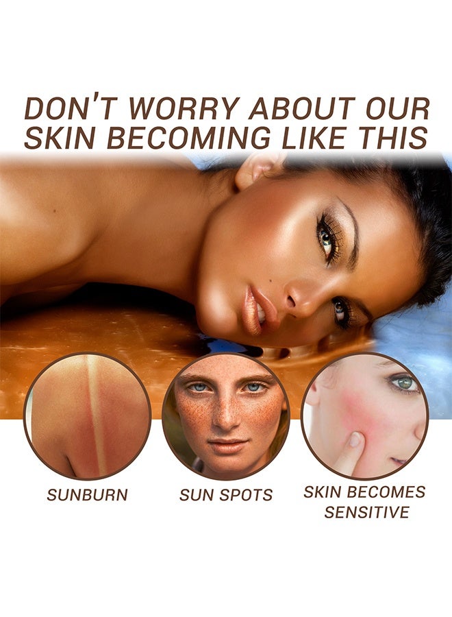 EELHOE Skin Care Essence Anti-Pollution Drops Vitamin E Summer Beach Moisturizing and Firming Skin Cream Bronze - Image 4