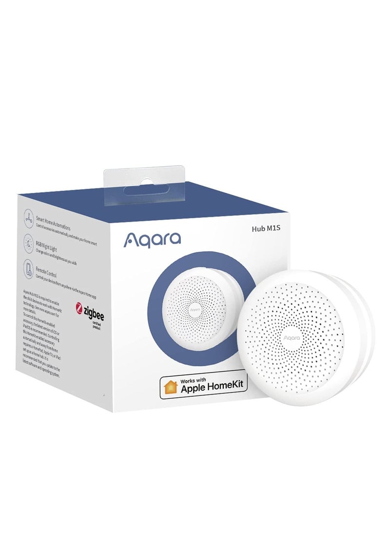 Aqara - M1S Smart Hub, Wireless Smart Home Bridge for Alarm System (2.4 GHz Wi-Fi Required), Home Automation, Remote Monitor and Control, Supports Alexa, Google Assistant, Apple HomeKit and IFTTT - Image 1