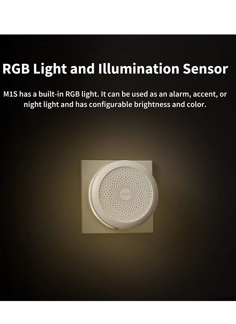Aqara - M1S Smart Hub, Wireless Smart Home Bridge for Alarm System (2.4 GHz Wi-Fi Required), Home Automation, Remote Monitor and Control, Supports Alexa, Google Assistant, Apple HomeKit and IFTTT - Image 1