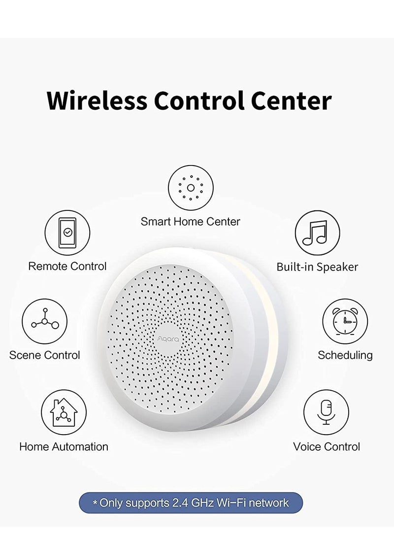 Aqara - M1S Smart Hub, Wireless Smart Home Bridge for Alarm System (2.4 GHz Wi-Fi Required), Home Automation, Remote Monitor and Control, Supports Alexa, Google Assistant, Apple HomeKit and IFTTT - Image 1