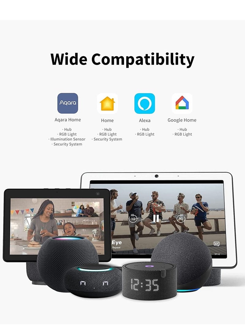 Aqara - M1S Smart Hub, Wireless Smart Home Bridge for Alarm System (2.4 GHz Wi-Fi Required), Home Automation, Remote Monitor and Control, Supports Alexa, Google Assistant, Apple HomeKit and IFTTT - Image 1