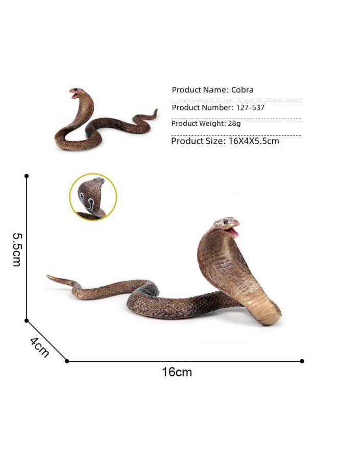 Children's Toy Snake Simulation Reptile Cobra Corn Snake Wild Animal Boa Constrictor Model Trick Gift-Color:Anaconda 127-666
