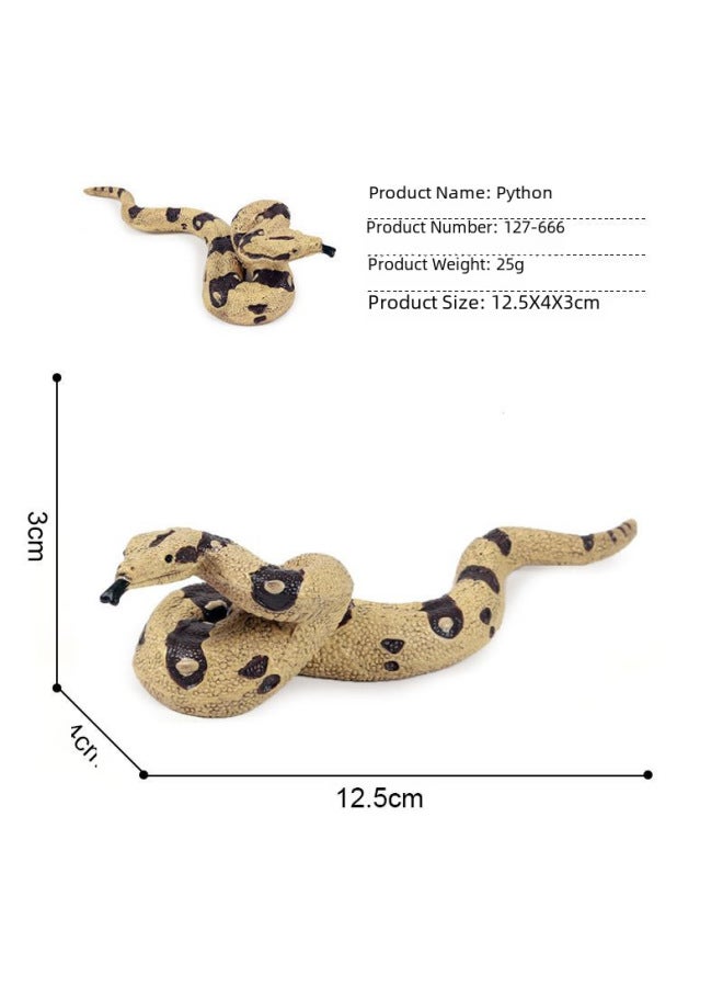 Children's Toy Snake Simulation Reptile Cobra Corn Snake Wild Animal Boa Constrictor Model Trick Gift-Color:Anaconda 127-666