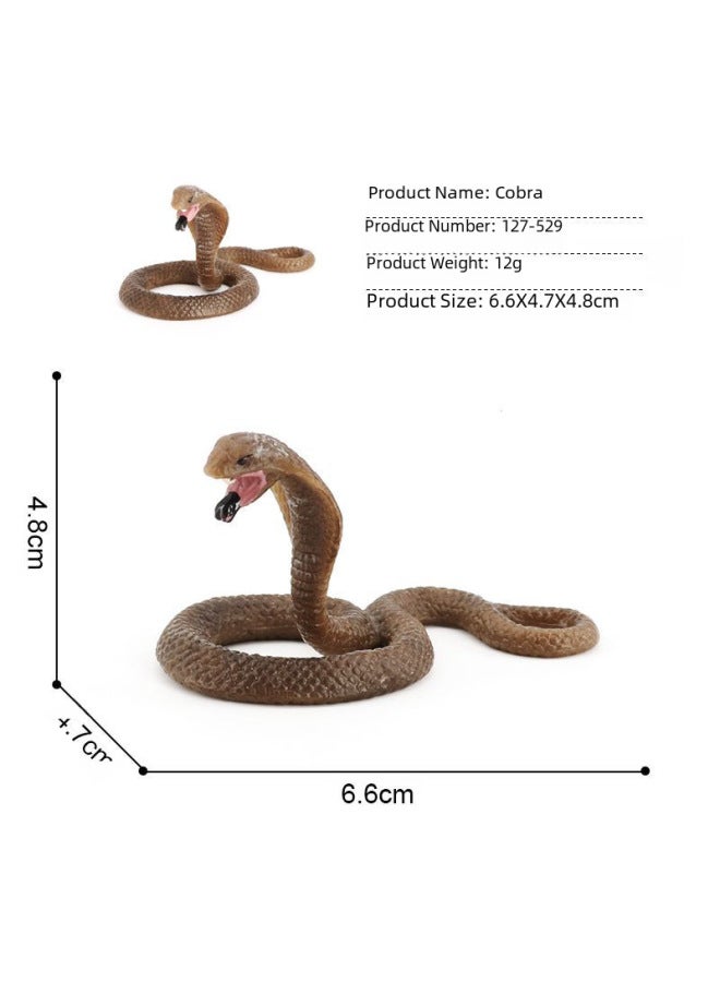 Children's Toy Snake Simulation Reptile Cobra Corn Snake Wild Animal Boa Constrictor Model Trick Gift-Color:Anaconda 127-666