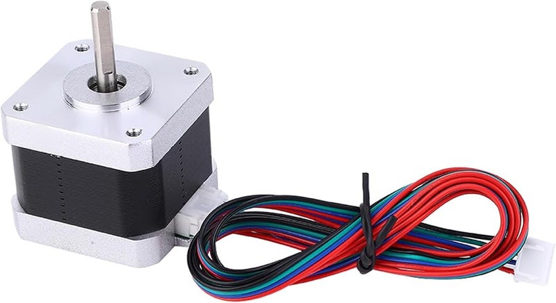 محرك السائر Nema17 الفضي ثنائي الطور 1.8 درجة محرك 42 فولت 3.6 أمبير 1.5 دوران مستقر عمر خدمة طويل - Image 3