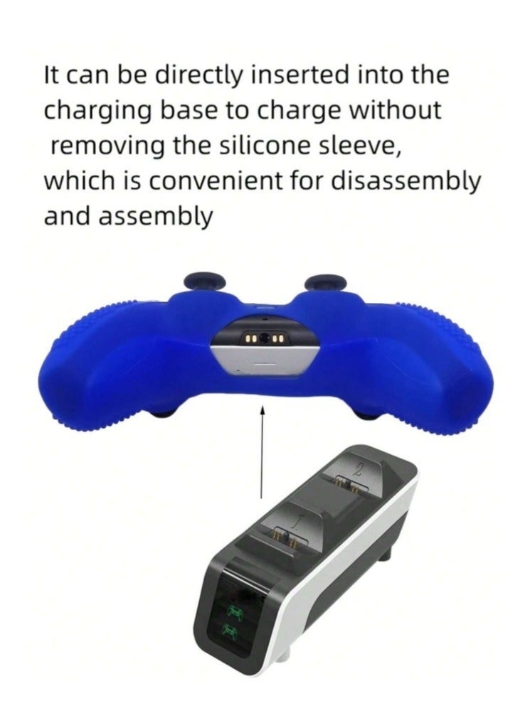 HablTech PS5 Controller Cover Skin Case + 10 Thumb Grips Set Compatible with Sony Playstation 5 - Protective Soft Silicone Gel & Anti-Slip Stick Caps Accessories for Video Games Gamepad - Image 3
