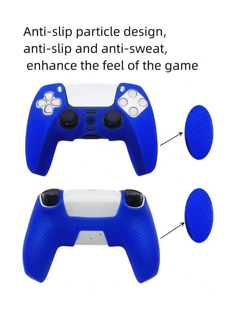 HablTech PS5 Controller Cover Skin Case + 10 Thumb Grips Set Compatible with Sony Playstation 5 - Protective Soft Silicone Gel & Anti-Slip Stick Caps Accessories for Video Games Gamepad - Image 4