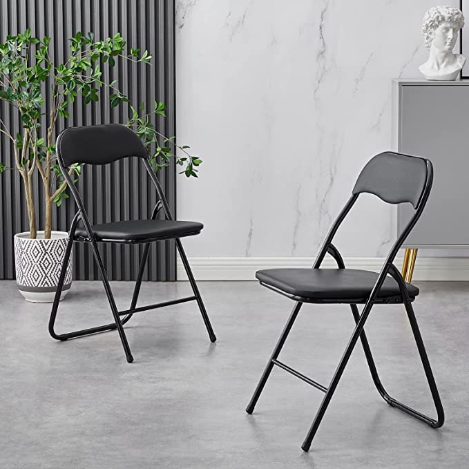 Ostin Foldable Chairs with Padded Seats Multipurpose Foldable Chair for Office Use School Study Foldable Chairs Foldable Chair for Garden Balcony and Outdoors
