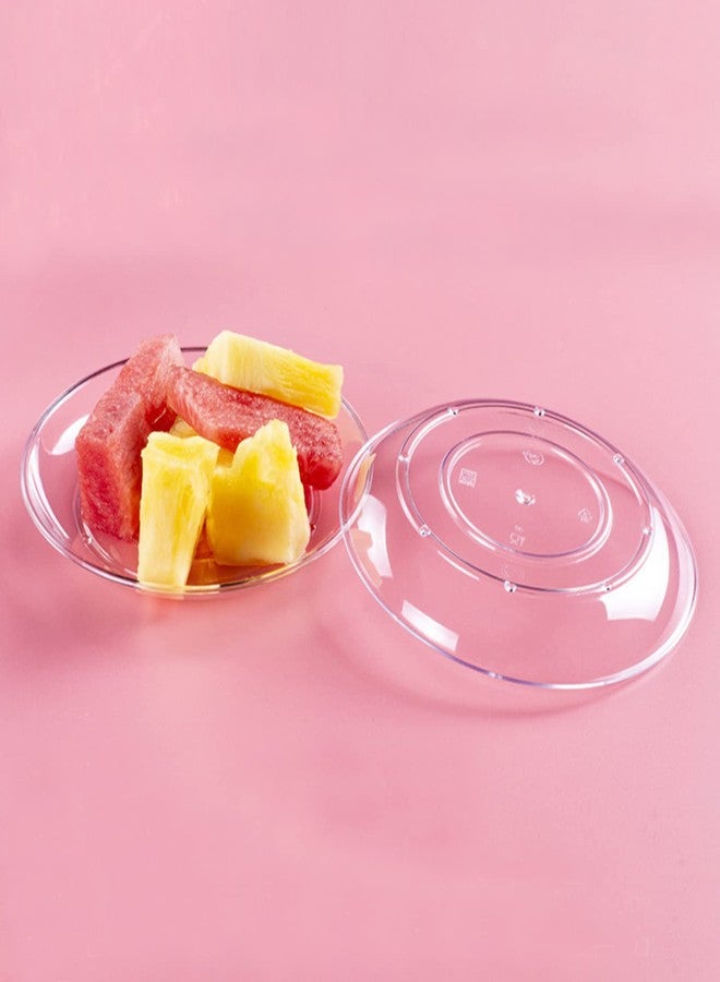 Tergy 200 Pack Disposable Clear Plates 5 Inch Plastic Dessert Plates Wedding Cake Appetizers Plates for Party Dinner BBQ Travel - Image 4