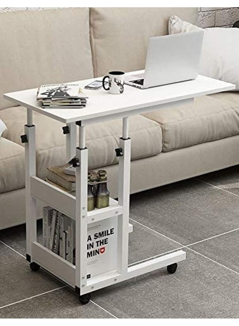 طاولة جانبية متعددة الوظائف لغرفة النوم، سرير بسيط، طاولة كمبيوتر كسولة، غرفة نوم بسيطة، طاولة رفع متنقلة صغيرة - Image 1