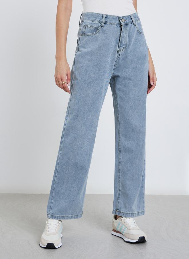 ستايلي بنطال جينز بقصة أرجل واسعة - Image 2