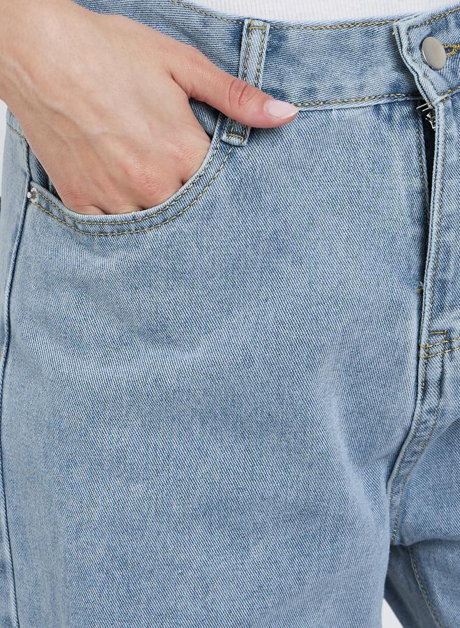 ستايلي بنطال جينز بقصة أرجل واسعة - Image 3