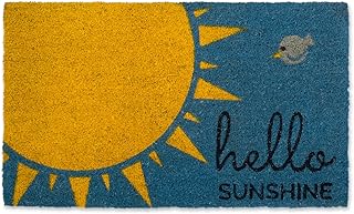 DII Indoor/Outdoor Natural Coir Fiber Spring/Summer Doormat, 18x30, Hello Sunshine - Image 1