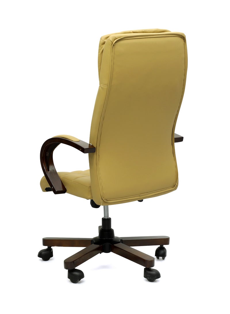 Multi Home Furniture Executive Ergonomic Computer Desk Chair For Office And Home, Boss Chair With Headrest Back Comfort And Lumbar Support Mh-9984 Yellow  - Image 4