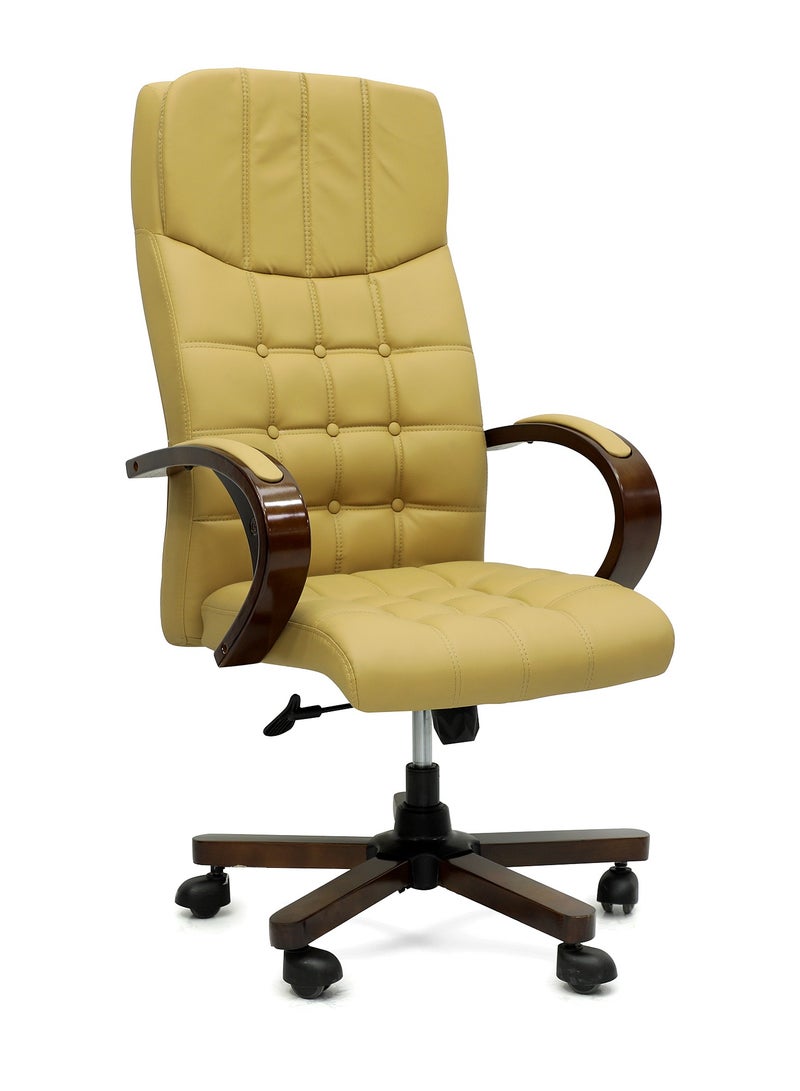 Multi Home Furniture Executive Ergonomic Computer Desk Chair For Office And Home, Boss Chair With Headrest Back Comfort And Lumbar Support Mh-9984 Yellow  - Image 2