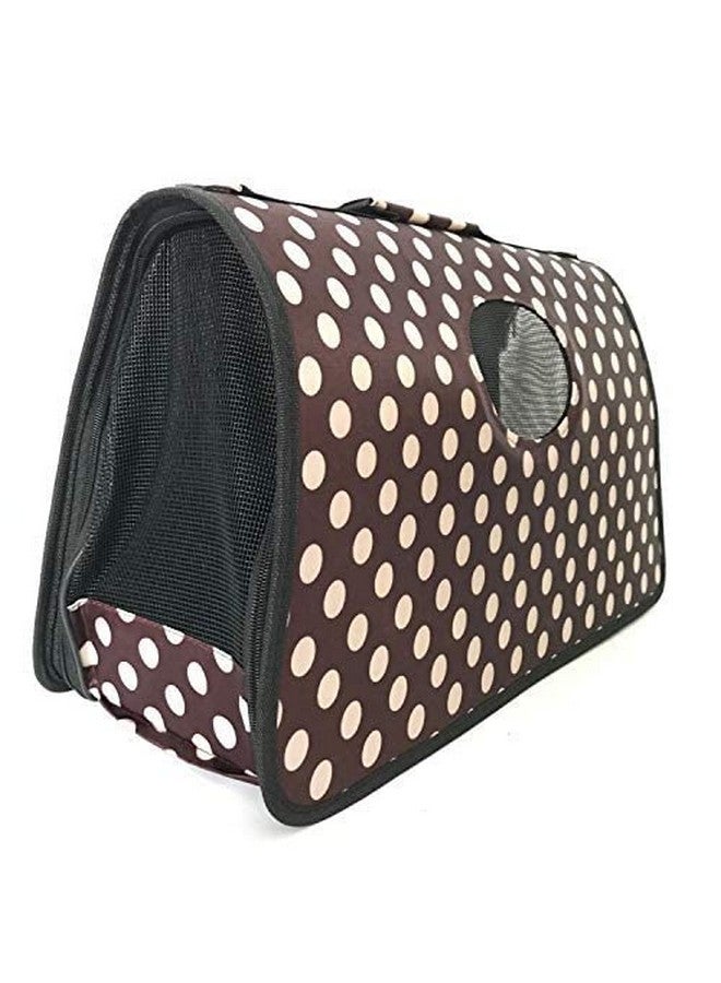 Generic Mesh Durable And Breathable Full Zipper Small Animal Carrier Sling Front Travel Tote Shoulder Bag Backpack -Polka Dot (Medium - Color May Vary)-L-50 Cm X H-29 Cm X W-23 Cm - Image 1