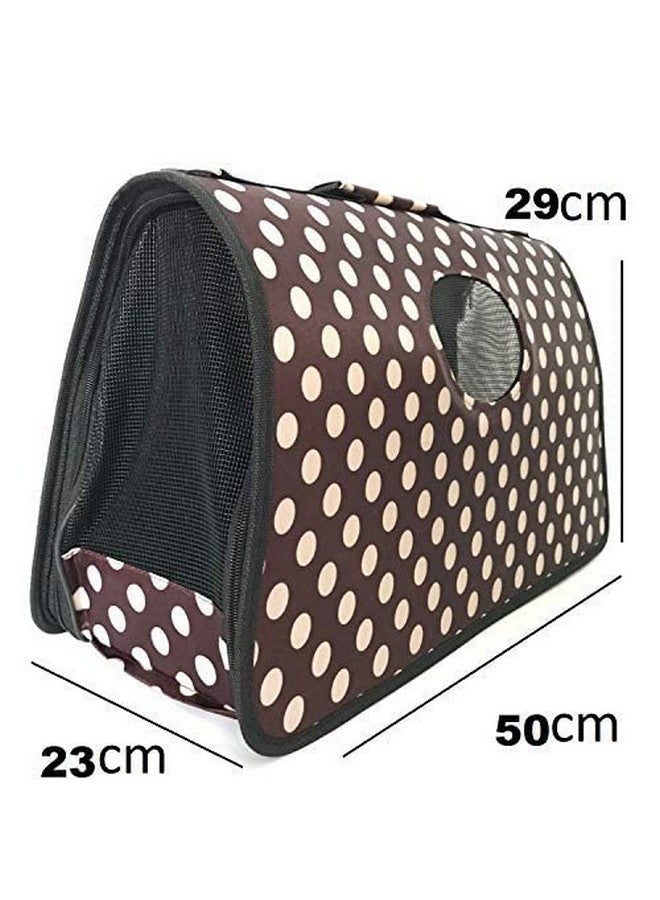 Generic Mesh Durable And Breathable Full Zipper Small Animal Carrier Sling Front Travel Tote Shoulder Bag Backpack -Polka Dot (Medium - Color May Vary)-L-50 Cm X H-29 Cm X W-23 Cm - Image 2