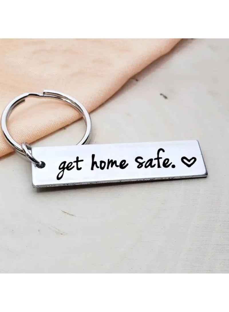 SOLDOUT Get Home Safe Husband Boyfriend Family Member KeyChain Ring Stainless Steel Fashion Pendant Key Chain Accessories Gift - Image 2