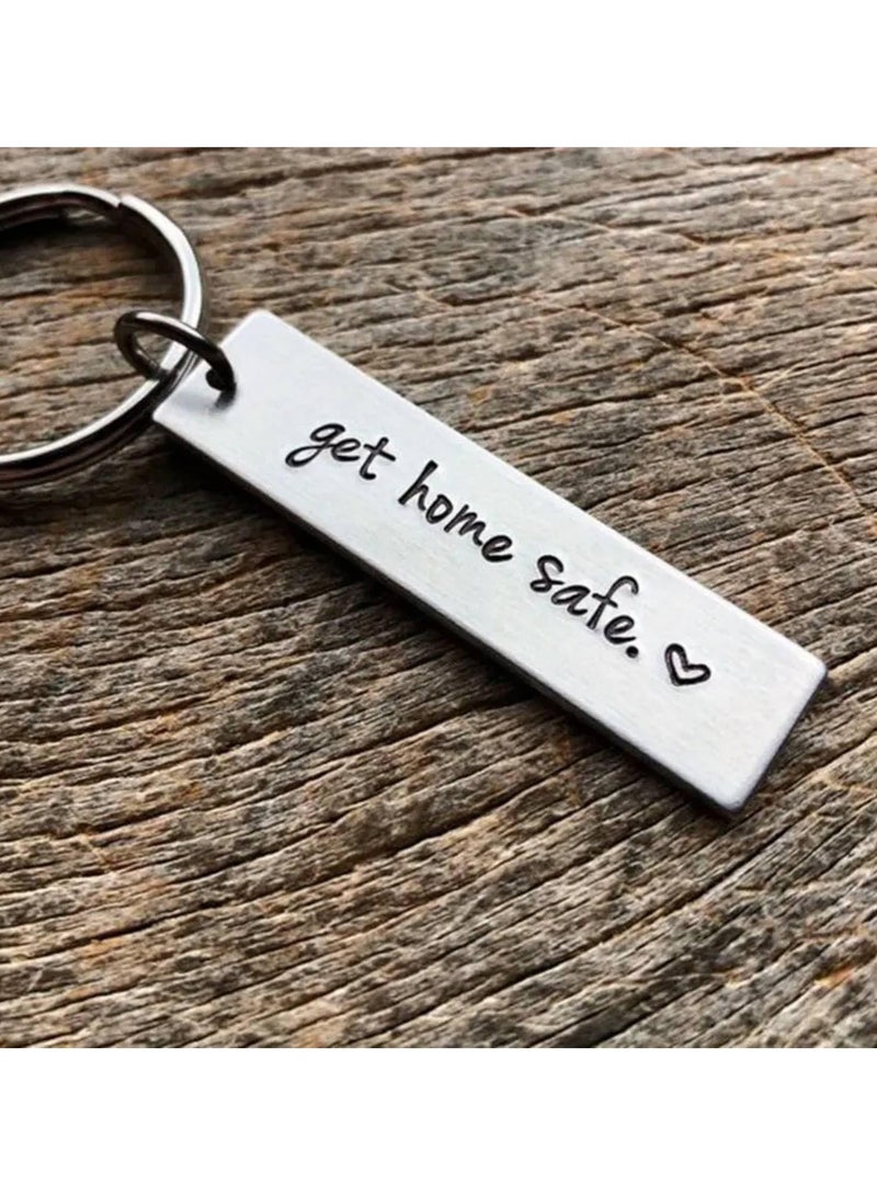 SOLDOUT Get Home Safe Husband Boyfriend Family Member KeyChain Ring Stainless Steel Fashion Pendant Key Chain Accessories Gift - Image 3