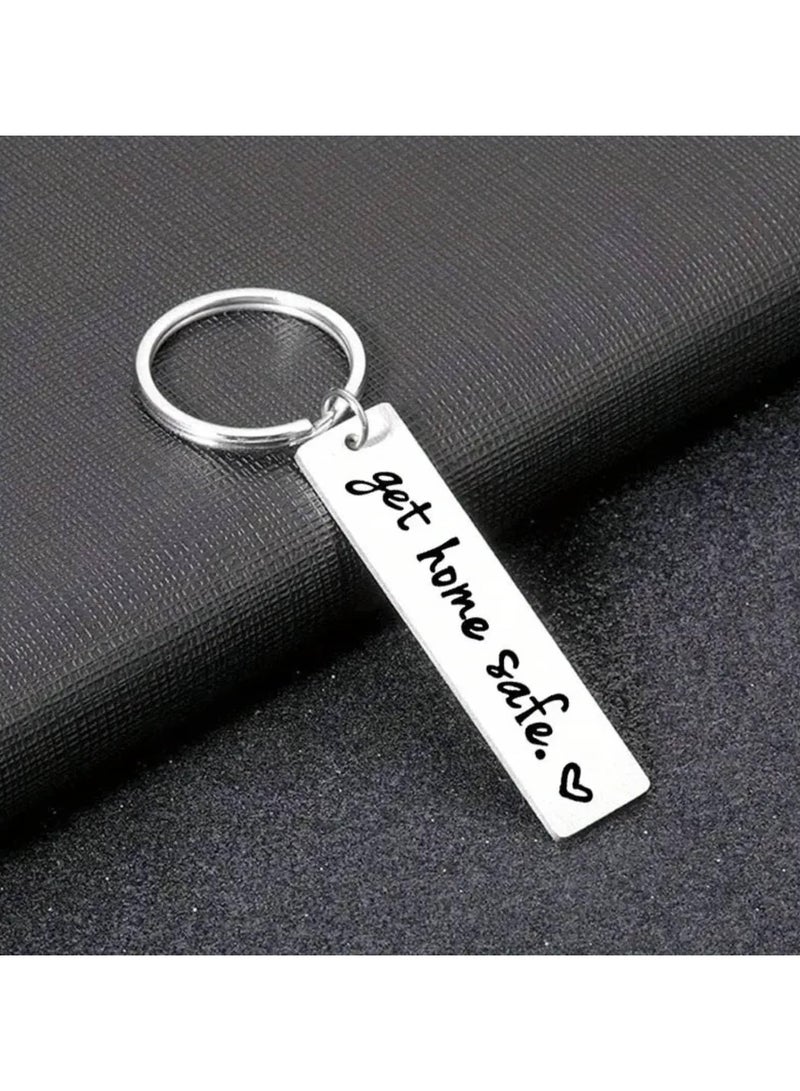 SOLDOUT Get Home Safe Husband Boyfriend Family Member KeyChain Ring Stainless Steel Fashion Pendant Key Chain Accessories Gift - Image 4